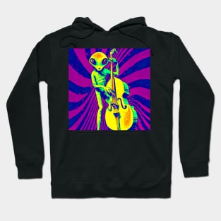 Surreal alien bassist from another dimension Hoodie